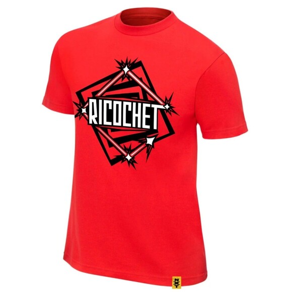 WWE Nxt Other - New Ricochet NXT Tee T-Shirt Red WWE Authentic Mens Size XL Deadstock